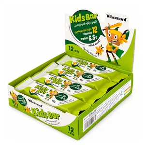 کیدزبار طعم وانیل وایتامیل کارن - 45 گرم بسته 12 عددی
