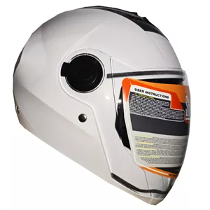 کلاه کاسکت فک ثابت استیل برد مدل فول فیس کد STEEL_WHT