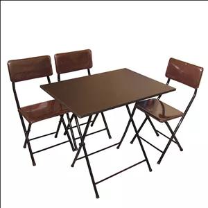 میز و صندلی سفری تاشو 3 نفره میزیمو کد 1732 مجموعه 4 عددی