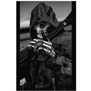 پوستر مدل گوست Ghost طرح بازی کالاف آف دیوتی Call of Duty کد 942