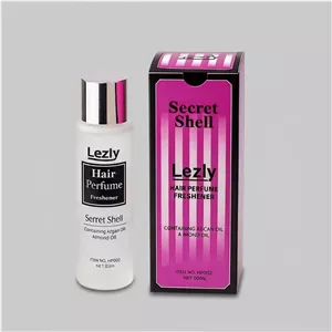 عطر مو لزلی مدل Secret Shell حجم 60 میلی‌لیتر، با رایحه شیرین و گلی و حاوی روغن آرگان، مناسب انواع موها 