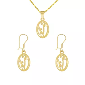 نیم ست طلا 18 عیار زنانه نیکان گلد مدل نوشته 