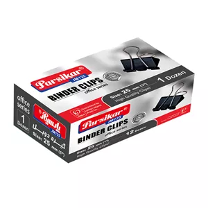 گیره کاغذ پارسیکار مدل JM125 بسته 12 عددی