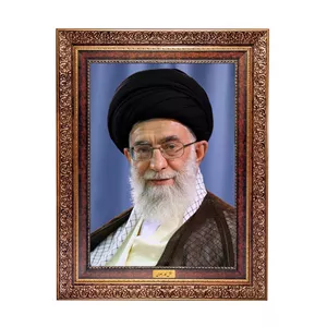 تابلو فرش ماشینی نقش نگار رضوی طرح رهبر شهید حضرت آیت الله خامنه ای کد 9591C