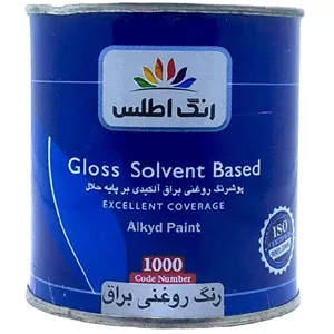رنگ روغنی زرد لیمویی اطلس مدل ساختمانی کد 122 حجم 1 لیتر