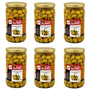 زیتون شور بی هسته انتخاب - 650 گرم بسته 6 عددی