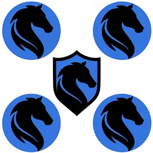 درپوش رینگ خودرو مدل HORSE-BLK ECO مناسب برای رانا بسته 4 عددی به همراه آرم خودرو