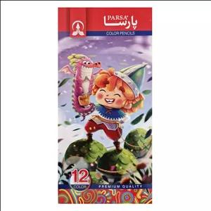 مداد رنگی 12 رنگ پارسا مدل جنگجوی اژدها کد 002