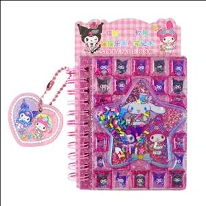 دفتر یادداشت 30 برگ مدل استیکردار طرح کرومی و ملودی کد ۰۲