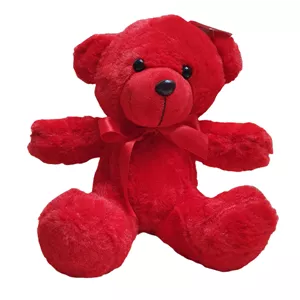 عروسک پولیشی مدل خرس تدی پاپیونی ارتفاع 18 سانتی متر