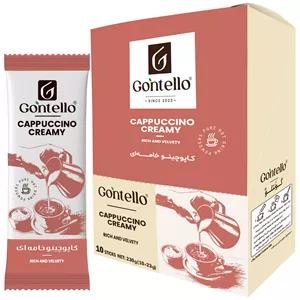 پودر کاپوچینو خامه ای گونتلو - 23 گرم بسته 10 عددی
