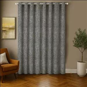 پرده پانچ نوین دکور سیلوانا مدل کتان تسلا 3 سایز 280x300 سانتی‌متر