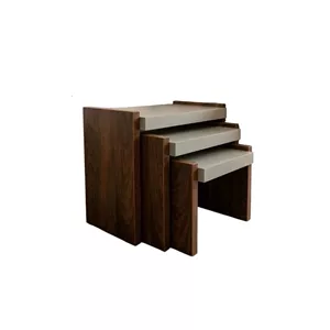 میز عسلی مستطیل با پایه MDF و صفحه MDF مدل دنیز سه عددی