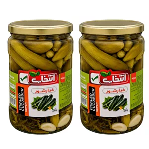 خیار شور ویژه انتخاب - 640 گرم بسته 2 عددی