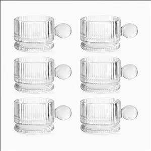 فنجان دلی سوگا مدل شیاردار بسته 6 عددی