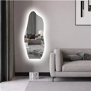 آینه دیواری آزالیا مدل دفرمه بک لایت کپسولی DFM2BC