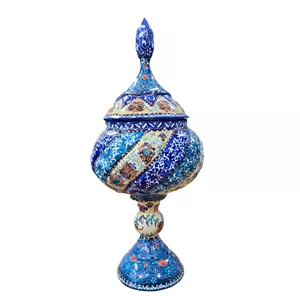 گزخوری میناکاری مسی میناسرای نیکنامی مدل پیچدار کد 2601 