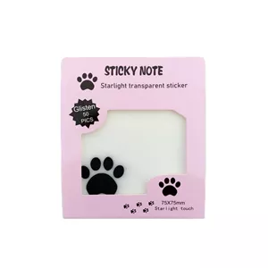 کاغذ چسب دار مدل استیک نوت شفاف شاین دارطرح پنجه 