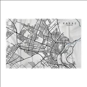 کاغذ کادو ترمه طراحان ایده مدل نقشه شهر کرج کد map0504 سایز 57x37 سانتی متر