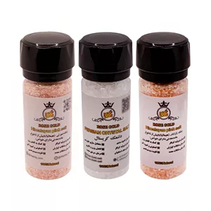 نمک صورتی هیمالیا نمک نارنجی و دلنمک سرآسیاب رزگلد - 160 گرم بسته 3 عددی