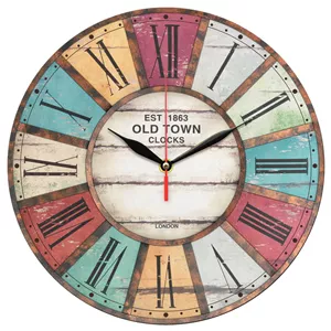 ساعت دیواری طرج رنگارنگ آنتیک کد 1394