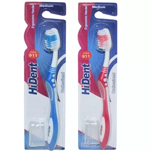 مسواک های دنت مدل 911 با برس متوسط مجموعه دو عددی 