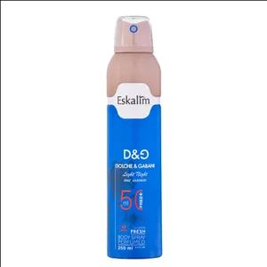 اسپری خوشبو کننده بدن زنانه اسکالیم مدل D&G LIGHT BLUE INTENSE حجم 250 میلی لیتر