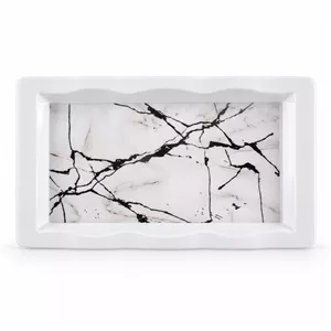 سینی بدون دسته مهروز مدل V-796 مرمر سایز 16×30 سانتی متر