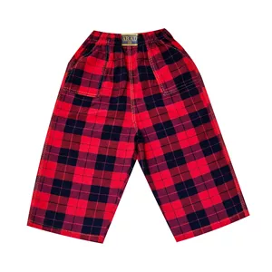 شلوارک راحتی پسرانه مدل چهارخونه