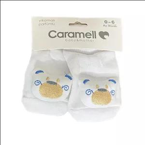 جوراب ساق کوتاه نوزادی کارامل مدل Kind bear-b-06