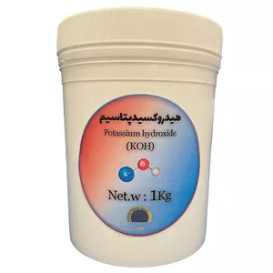 پودر هیدروکسید پتاسیم مدل KOH کد 874 وزن 1 کیلوگرم