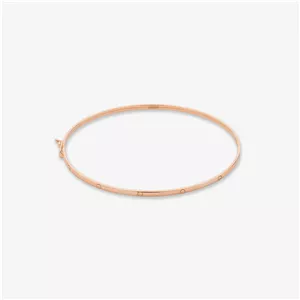 دستبند النگویی طلا کم اجرت 18 عیار زنانه ناریا مدل کارتیر پیج سوپرلایت کد rose -S2 