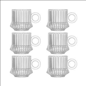 فنجان دلی سوگا مدل شیاردار و فانتزی کد B900 بسته 6 عددی