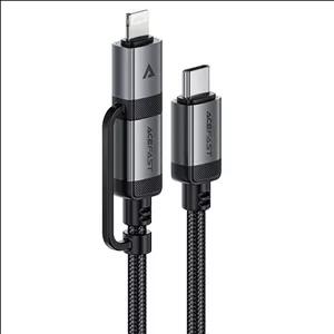 کابل تبدیل USB-C به USB-C / لایتنینگ ایس فست مدل C20-01 طول 1.2 متر