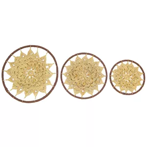 دیوارکوب بافتنی مدل لوتوس مجموعه 3 عددی
