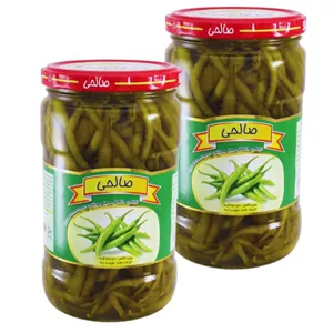 ترشی فلفل سبز پاستوریزه ممتاز صالحی - 650 گرم مجموعه 2 عددی