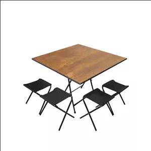 میز و صندلی سفری میزیمو مدل برزنتی کد 8841 مجموعه 5 عددی