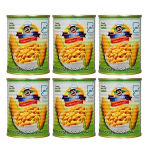  کنسرو ذرت باختر - 370 گرم بسته 6 عددی