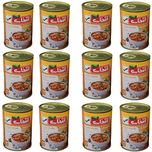 کنسرو لوبیا چیتی با قارچ انتخاب - 380 گرم بسته 12 عددی