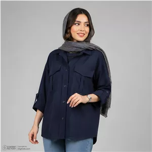 شومیز آستین بلند یقه برگردان زنانه السانا مدل نگارین کد 2575 