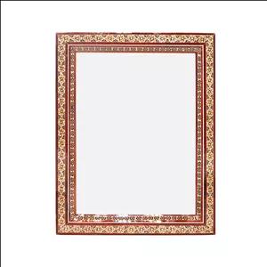 قاب عکس خاتم کاری چوبی صنایع دستی فاخر مدل سنتی طرح تک گل کد 30p23in2418
