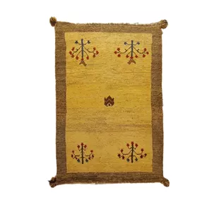گبه فرش دستباف یک ونیم متری مدل بافت قشقای شیراز کد NKP.Z.N104