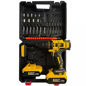 دریل پیچ گوشتی شارژی چکشی 10 میلیمتری 188 ولت جاب مدل JB-188 NetliX مجموعه 40 عددی