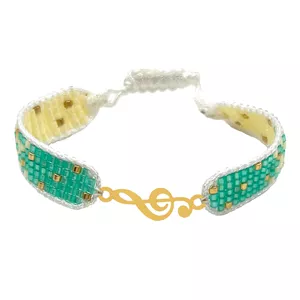 دستبند طلا 18 عیار زنانه با بند میوکی گالری دیانا مدل 11004