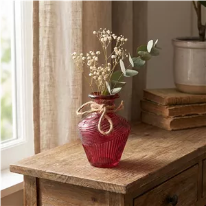 گلدان دکوری شیشه‌ای طرح خمره‌ای استوانه‌ای مناسب گل‌های آپارتمانی و گیاهان آبی، رومیزی و ایستاده، ابعاد 6x6x11 سانتی‌متر، وزن سبک و رنگ‌های متنوع