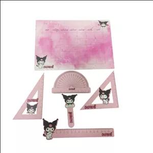 ست خط کش مدل کرومی کد 144 بسته 6 عددی