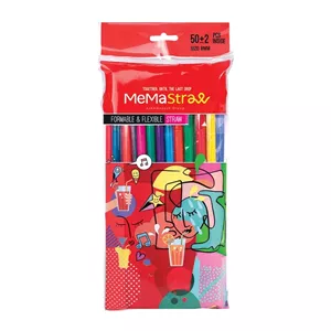 نی نوشیدنی یکبار مصرف میما استرا مدل 08 بسته 50 عددی