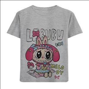 تی‌شرت آستین کوتاه دخترانه مدل N125 LABUBU