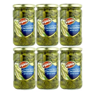 خیارشور سوپر ویژه نمکی ماهوند - 660 گرم مجموعه 6 عددی