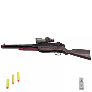 اسباب بازی تفنگ ناب سل مدل شاتگان چراغدار دوکاره کد SHOTGUN M30 NO.1 LONG DISTANCE مناسب برای رده سنی نوجوانان 